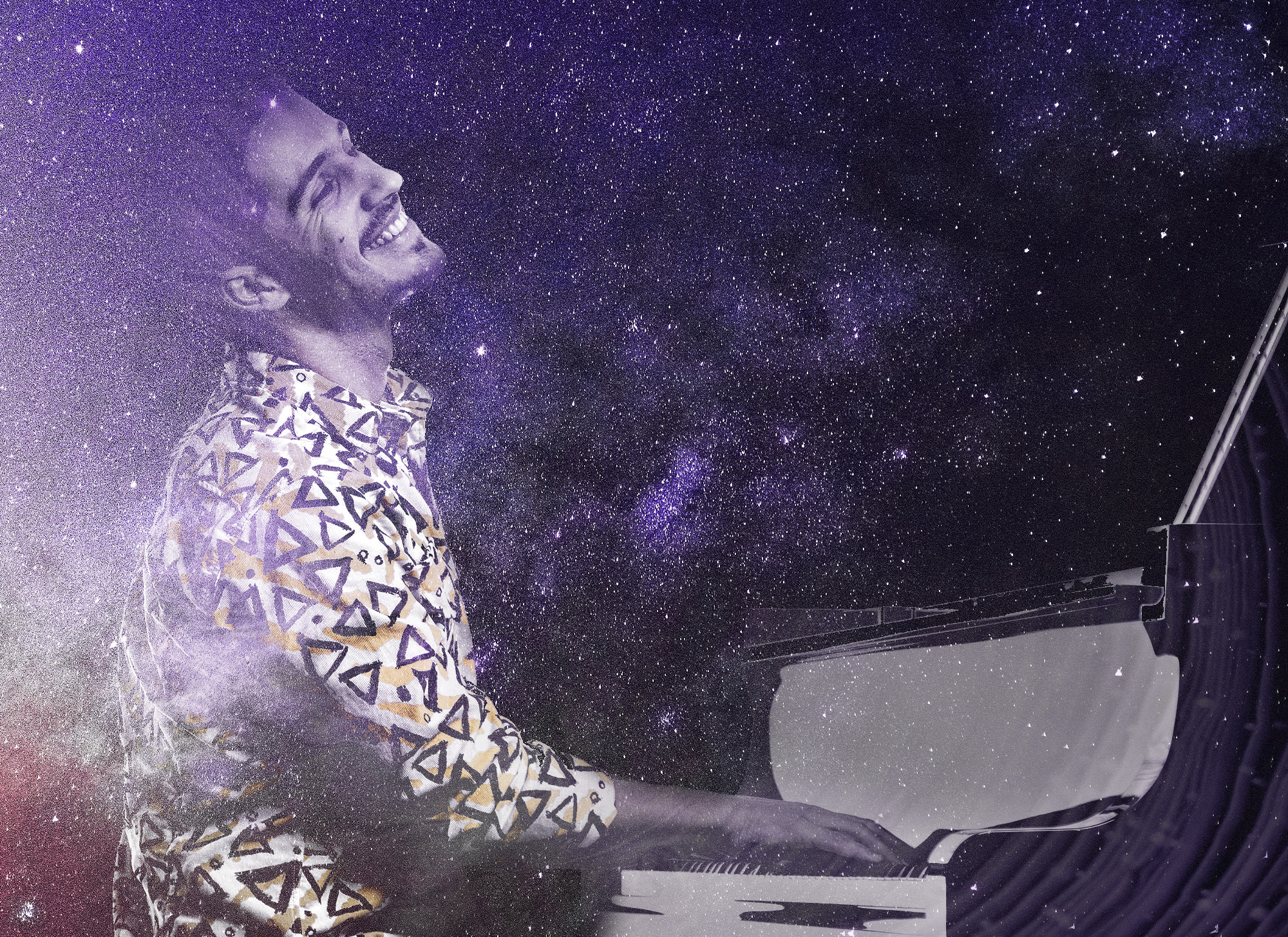 Francesco Parrino, Soundrop artist, playing piano